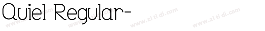 Quiel Regular字体转换